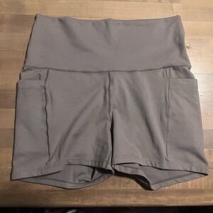 High-Waist Pocket Workout Shorts